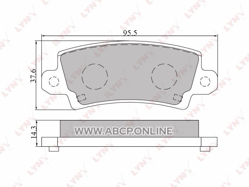 LYNXauto BD7541 Brake Pad Set disc brake