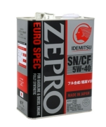 IDEMITSU 1849004 Масло моторное синтетика IDEMITSU ZEPRO EURO SPEC API SN/CF 5W-40 4 л.