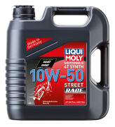 LIQUI MOLY 1686 LiquiMoly Синт. мот.масло д/4-т.мотоц. Motorbike 4T Synth Street Race 10W-50 SN Plus MA2 (4л)